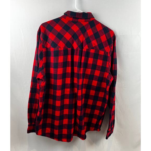 Roebuck & Co. Red & Black Plaid Flannel Shirt Men's Size XL - Picture 2 of 7